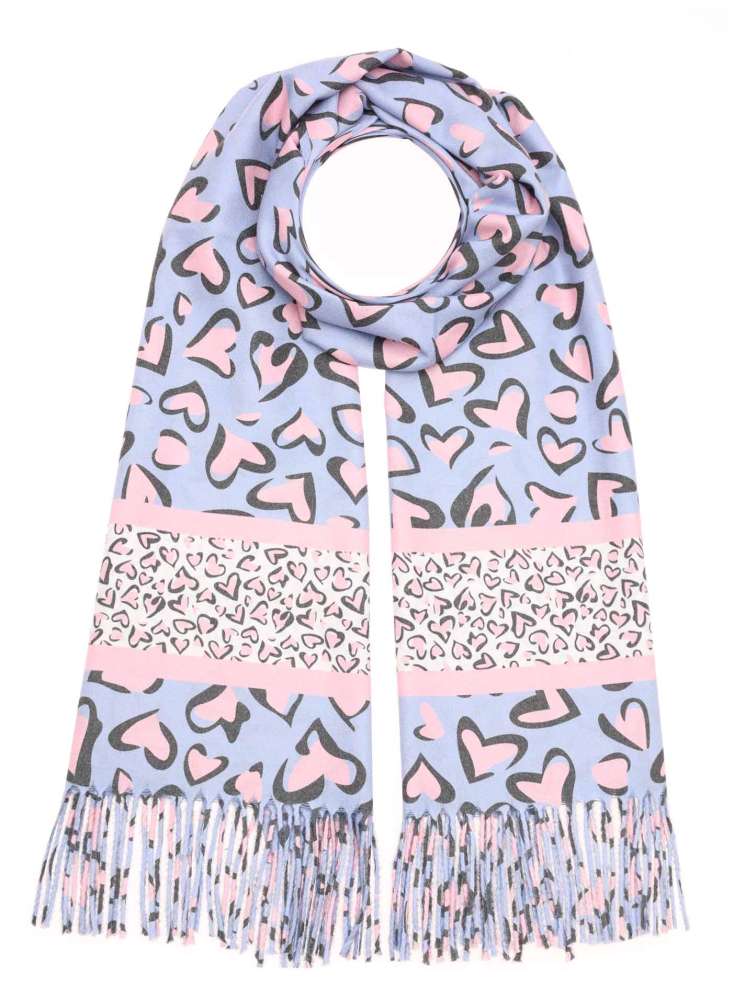 💕 Zwillingsherz Schal "Randy" Blau