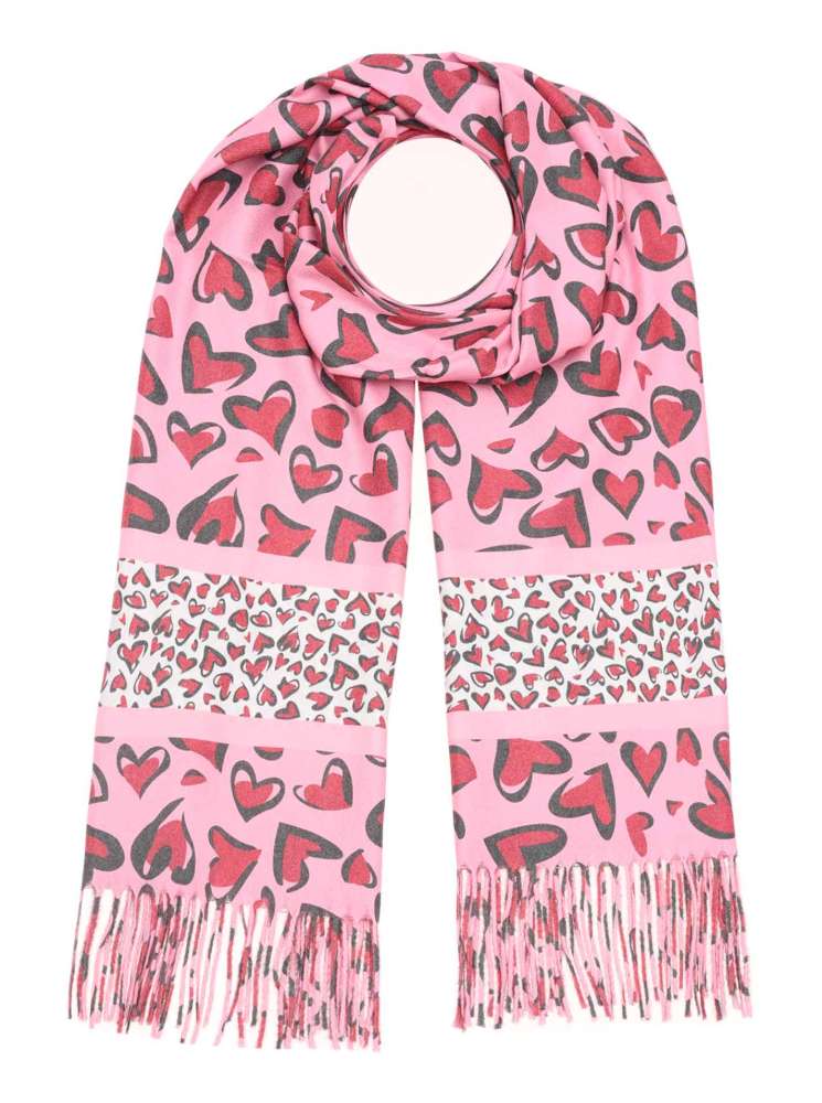 💕 Zwillingsherz Schal "Randy" Pink