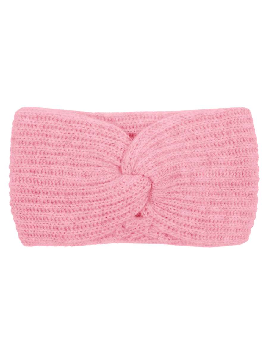 đź’• Zwillingsherz Stirnband 100 % Cashmere "Rippen" Pink