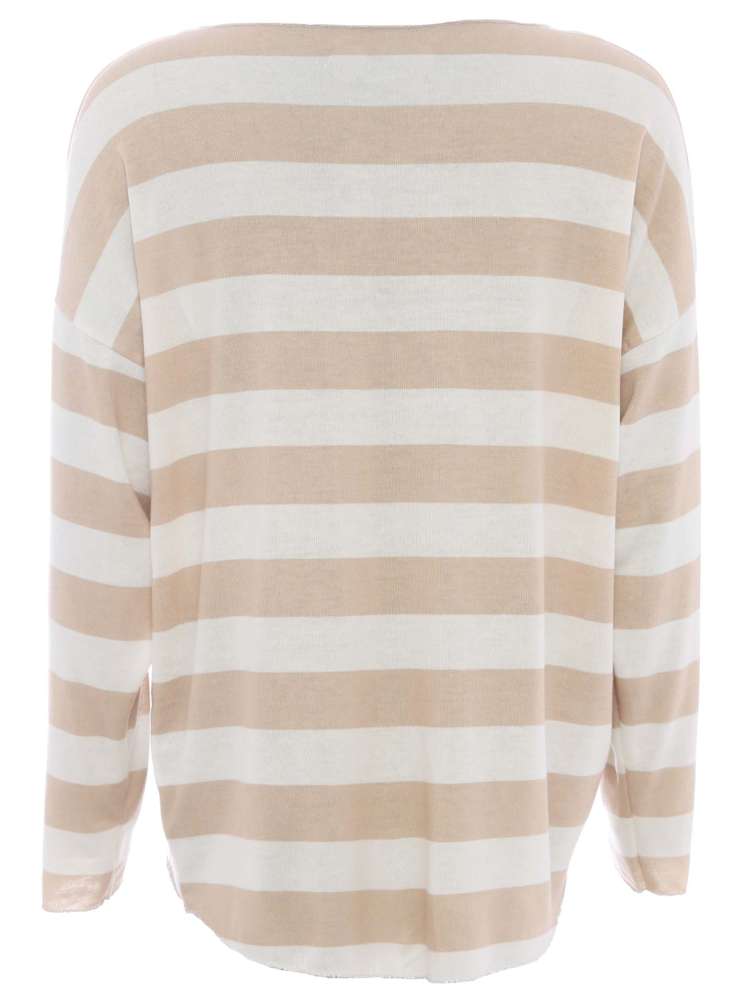 💕 Zwillingsherz Shirt "Yuna" Viskose Weiß Beige