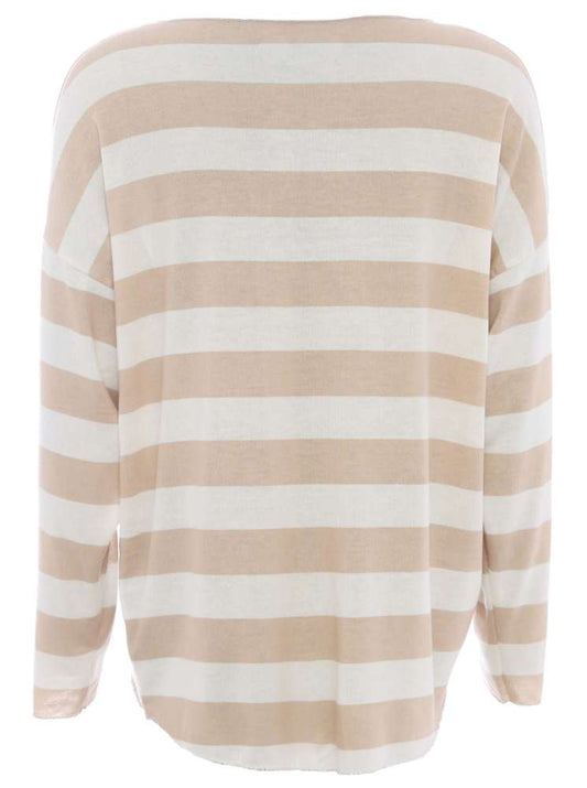 💕 Zwillingsherz Shirt "Yuna" Viskose Weiß Beige