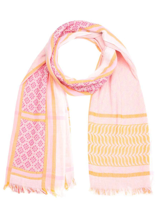 💕 Zwillingsherz Schal Tuch "Beira" Baumwolle Orange