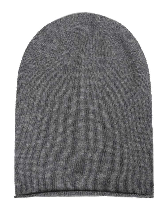 💕 Zwillingsherz Mütze Beanie 100 % Kaschmir Mittelgrau