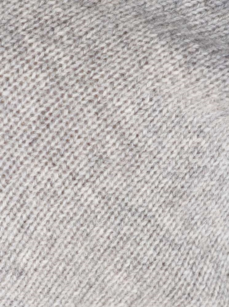 💕 Zwillingsherz Mütze Beanie 100 % Kaschmir Hellgrau