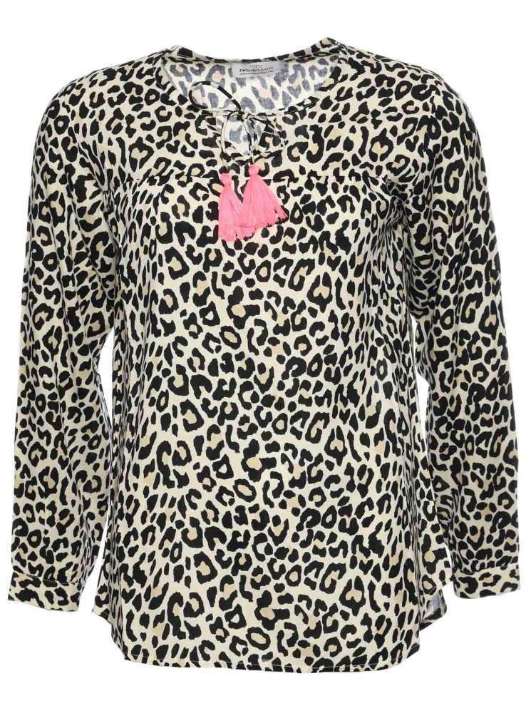 đź’• Zwillingsherz Bluse "Silke" Leo Beige