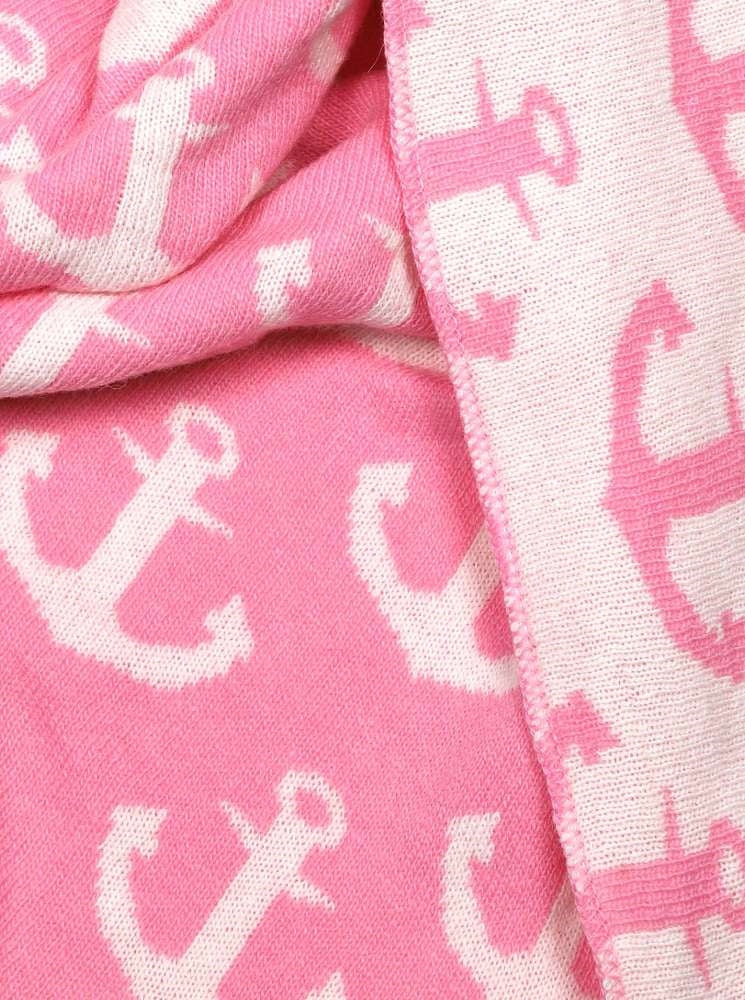 💕 Zwillingsherz Dreieckstuch "Anni" Wolle Kaschmir Anker Rosa