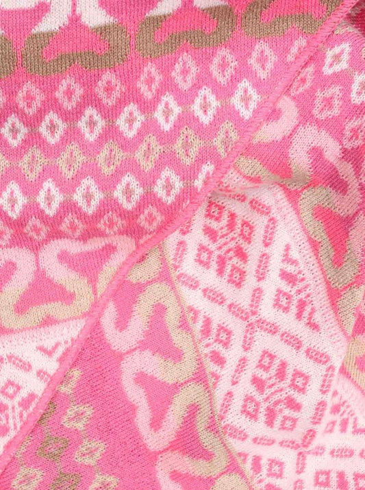 💕 Zwillingsherz Dreieckstuch "Maralda" Baumwolle Pink