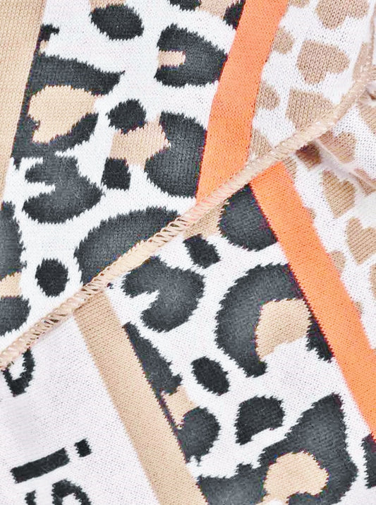 💕 Zwillingsherz Dreieckstuch "Love is love" Baumwolle Hellbeige Orange