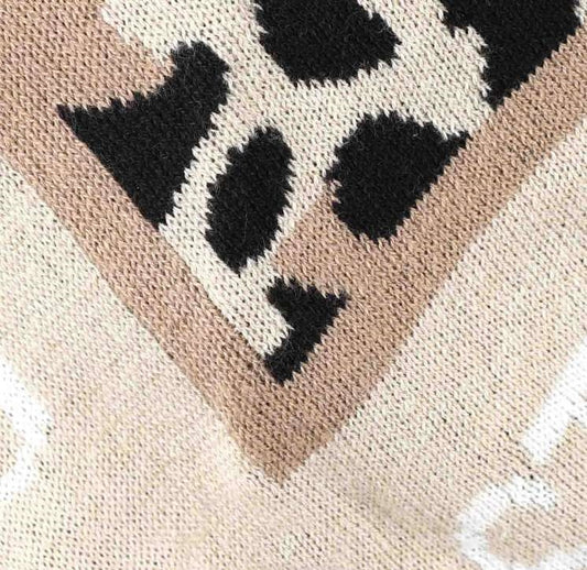 💕 Zwillingsherz Dreieckstuch "Stay Wild" Baumwolle Beige