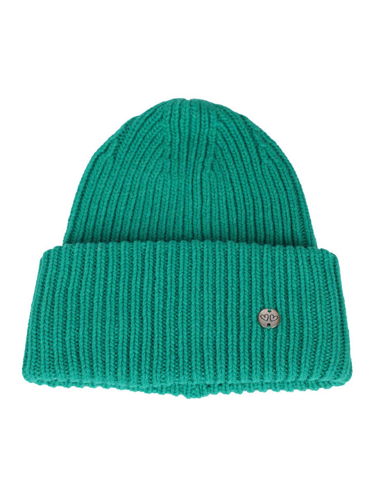 💕 Zwillingsherz Mütze "Monika" Blogger Beanie Grün Wolle nachhaltig