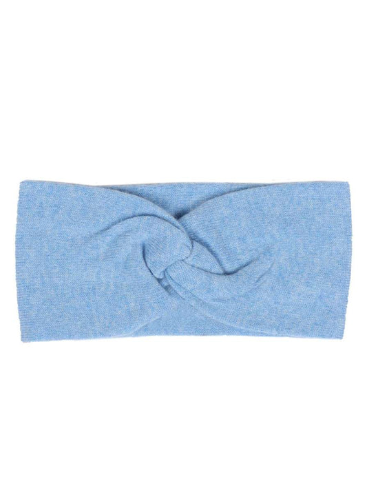 💕 Zwillingsherz Stirnband 100 % Cashmere "Knoten" Kaschmir Hellblau
