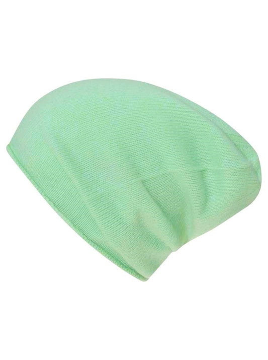 💕 Zwillingsherz Mütze Beanie "Pastell" 100 % Kaschmir Mint