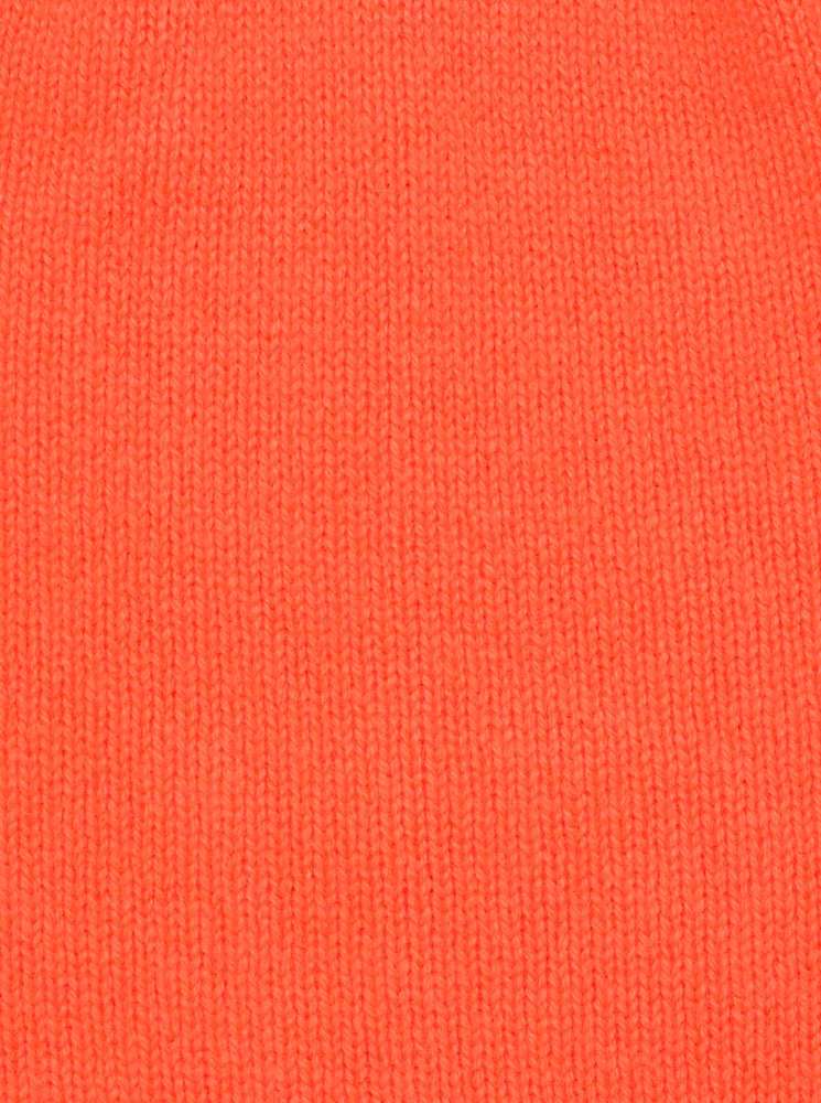 💕 Zwillingsherz Mütze Beanie "Pastell" 100 % Kaschmir Neonorange