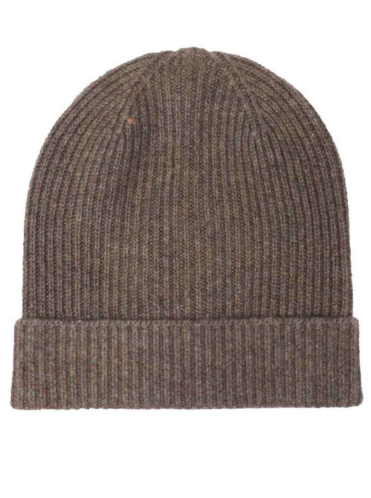 💕 Zwillingsherz Herren-Mütze "Ribbon Pattern" 100 % Kaschmir Braun