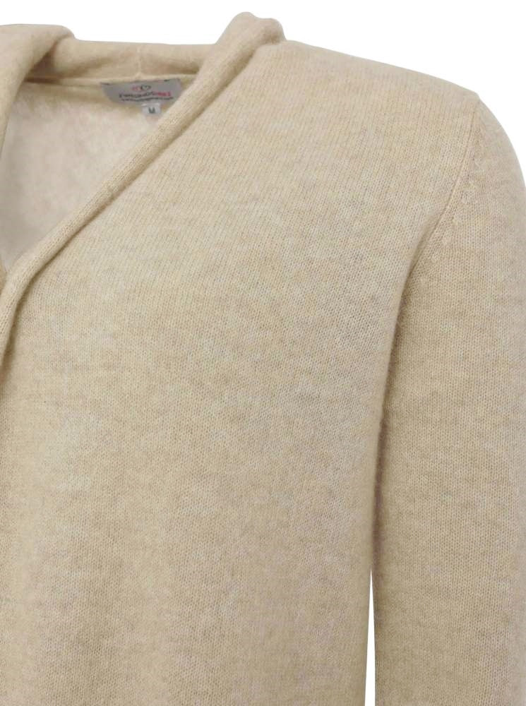 💕 Zwillingsherz Strickjacke "Spring & Love" 100 % Kaschmir Loose Knit Hellbeige