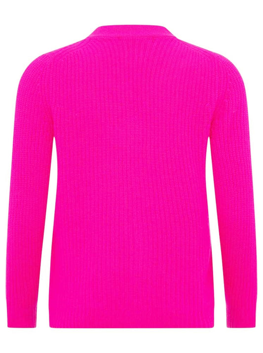 💕 Zwillingsherz Strickjacke "Zürich" Cardigan Riibbed kurz 100 % Kaschmir Neonpink