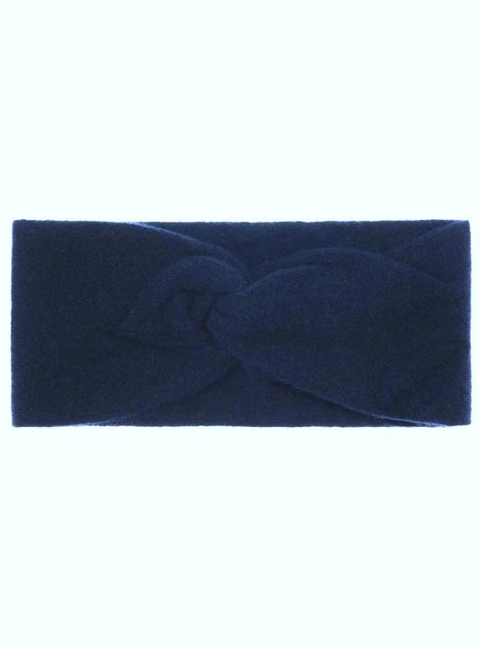 💕 Zwillingsherz Stirnband 100 % Cashmere "Knoten" Kaschmir Navy
