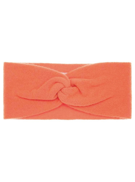 💕 Zwillingsherz Stirnband 100 % Cashmere "Knoten" Kaschmir Neonorange