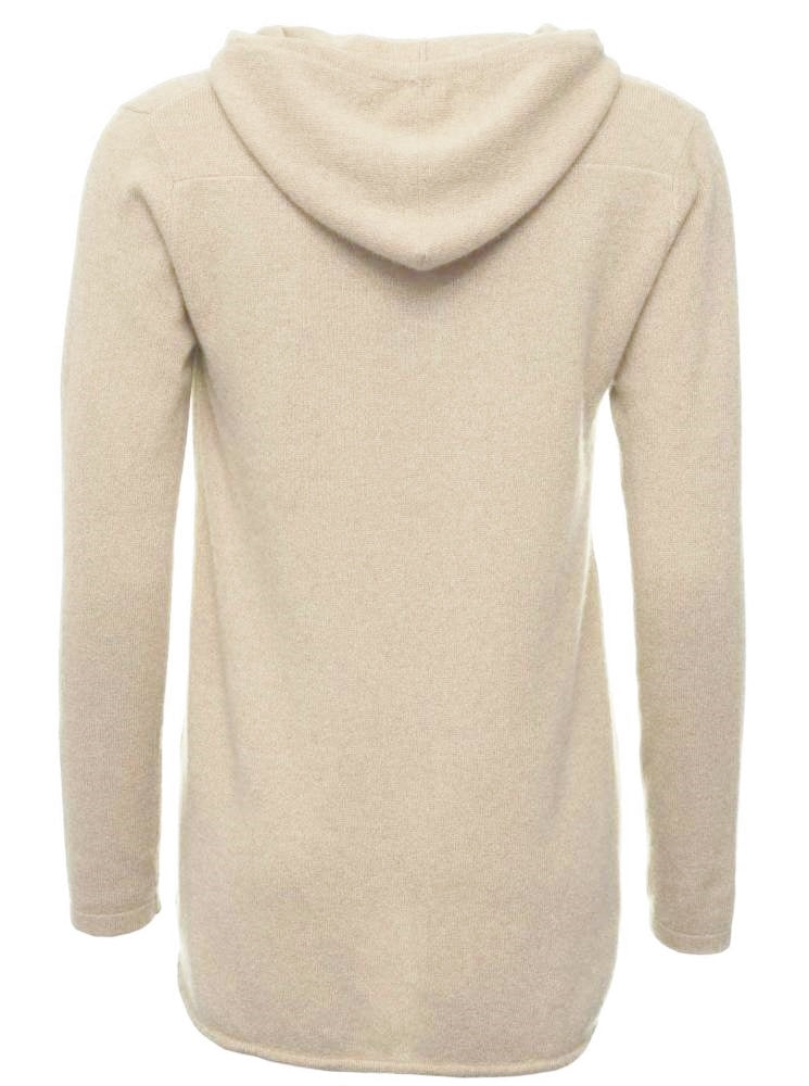 💕 Zwillingsherz Pullover Pulli Hoodie 100 % Kaschmir Kapuze Hellbeige