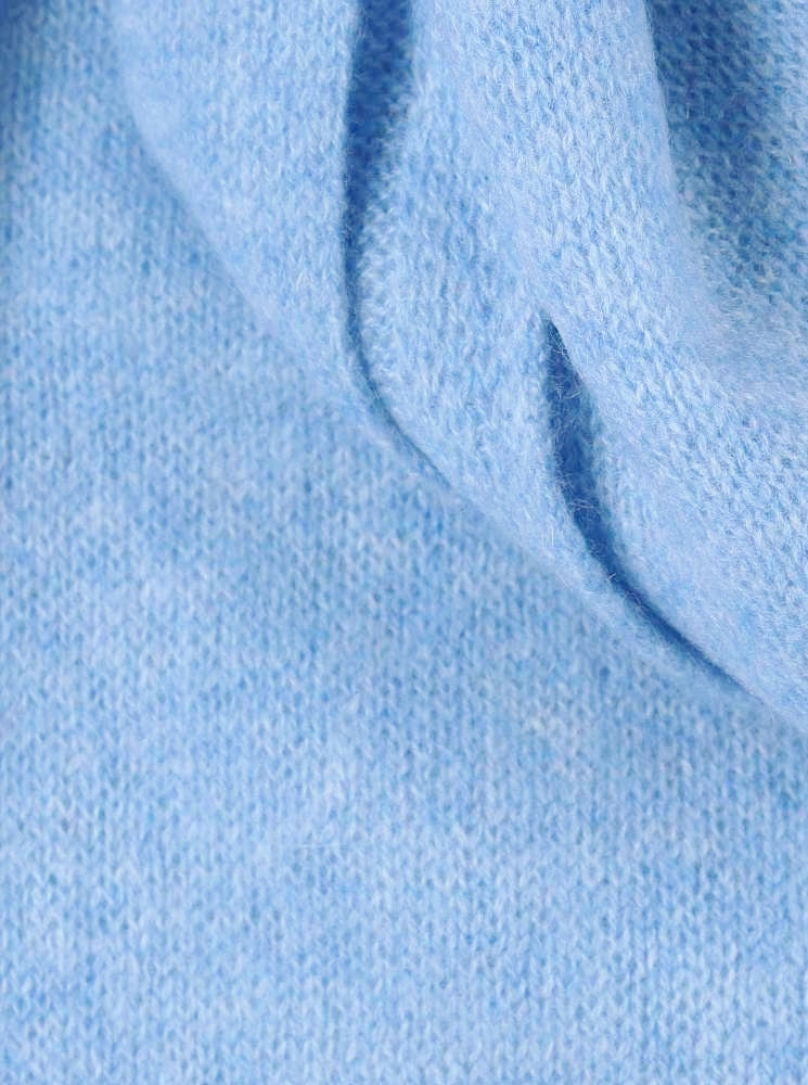 💕 Zwillingsherz Schal 100 % Cashmere "Herren-Uni" Classic Kaschmir Hellblau