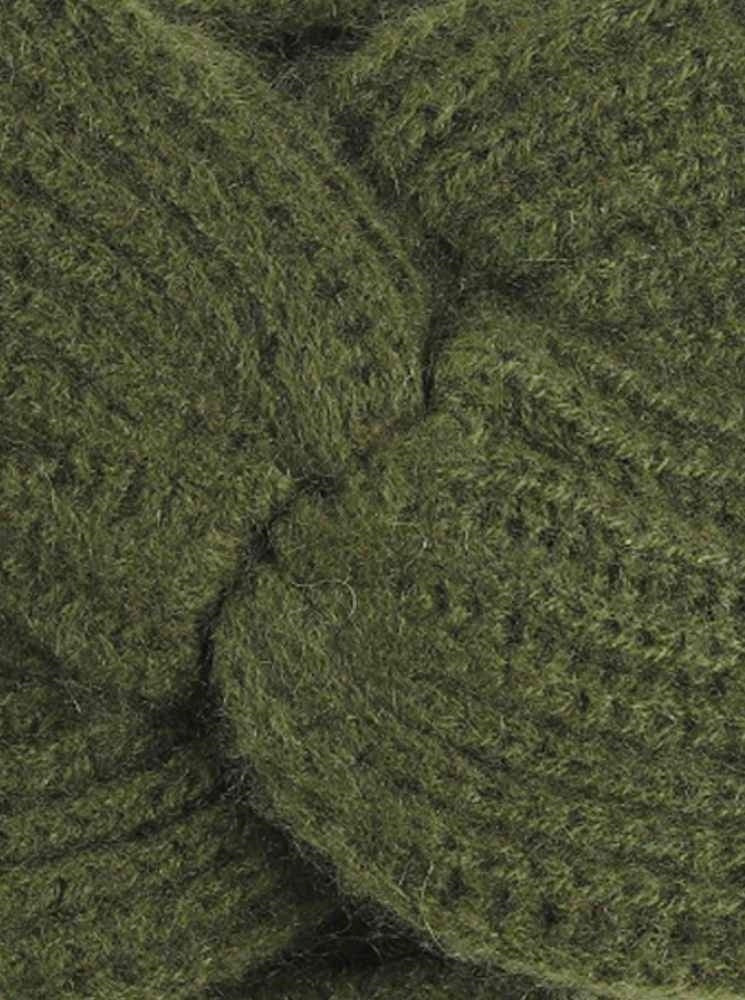 💕 Zwillingsherz Stirnband 100 % Cashmere "Rippen" Kaschmir Dunkelgrün Khaki