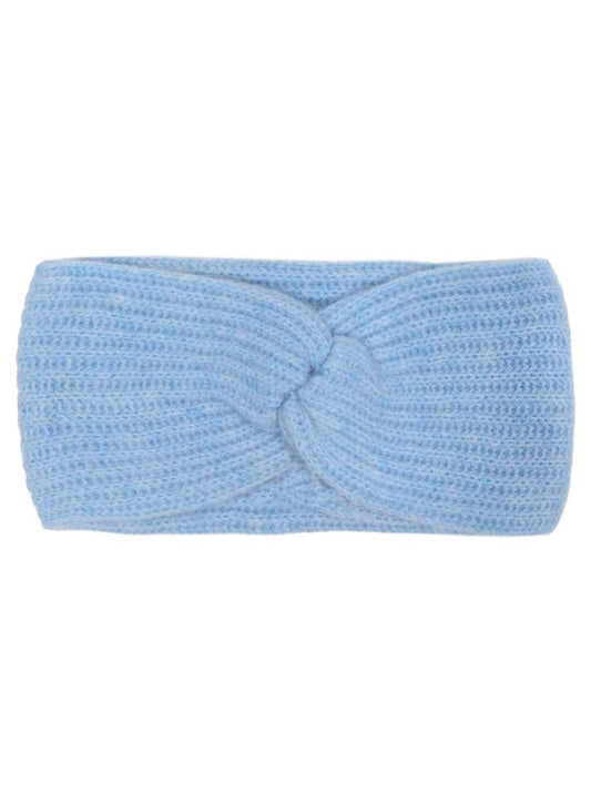 💕 Zwillingsherz Stirnband 100 % Cashmere "Rippen" Kaschmir Hellblau