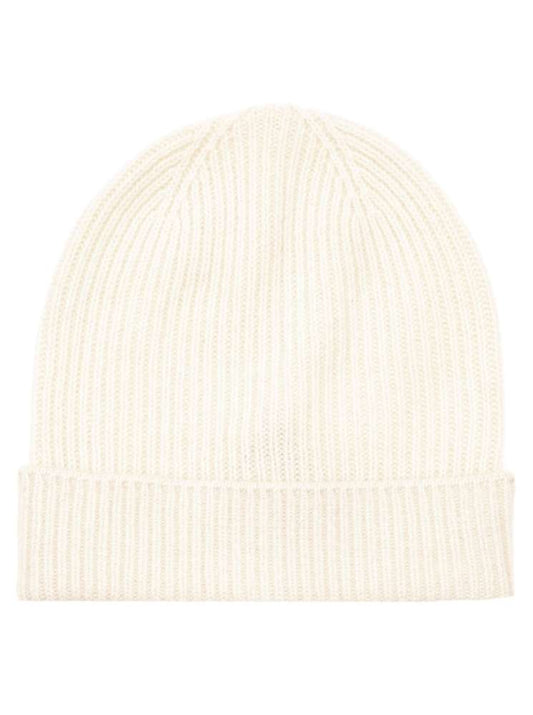 💕 Zwillingsherz Mütze "Ribbon Pattern" 100 % Kaschmir Weiß