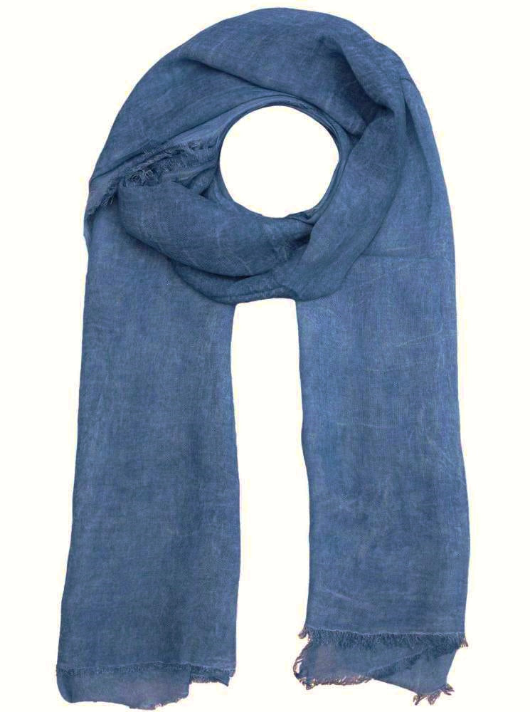 💕 Zwillingsherz Schal Tuch "Laura" Jeansblau Bambus nachhaltig