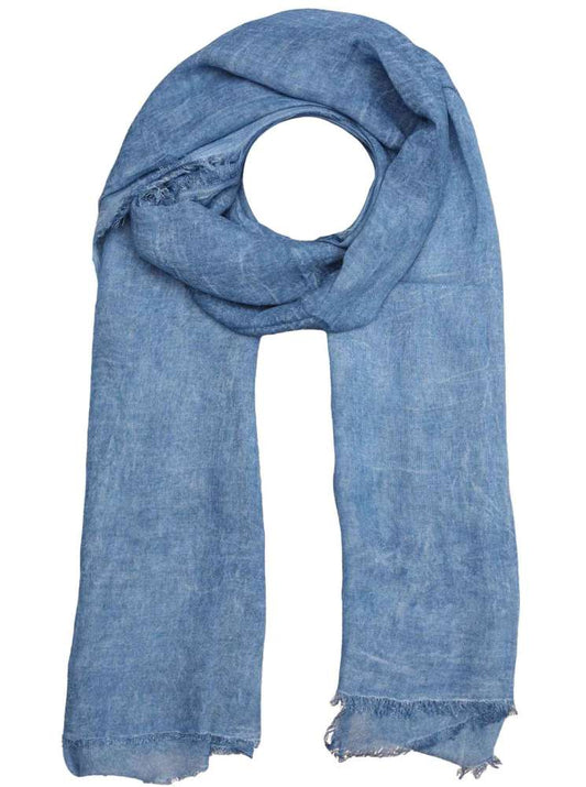 💕 Zwillingsherz Schal Tuch "Laura" Jeansblau Bambus nachhaltig