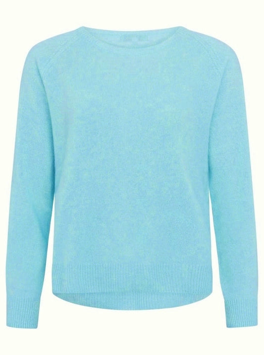 💕 Zwillingsherz Pullover Pulli "Blogger Style Spring" 100 % Kaschmir Cashmere Türkis