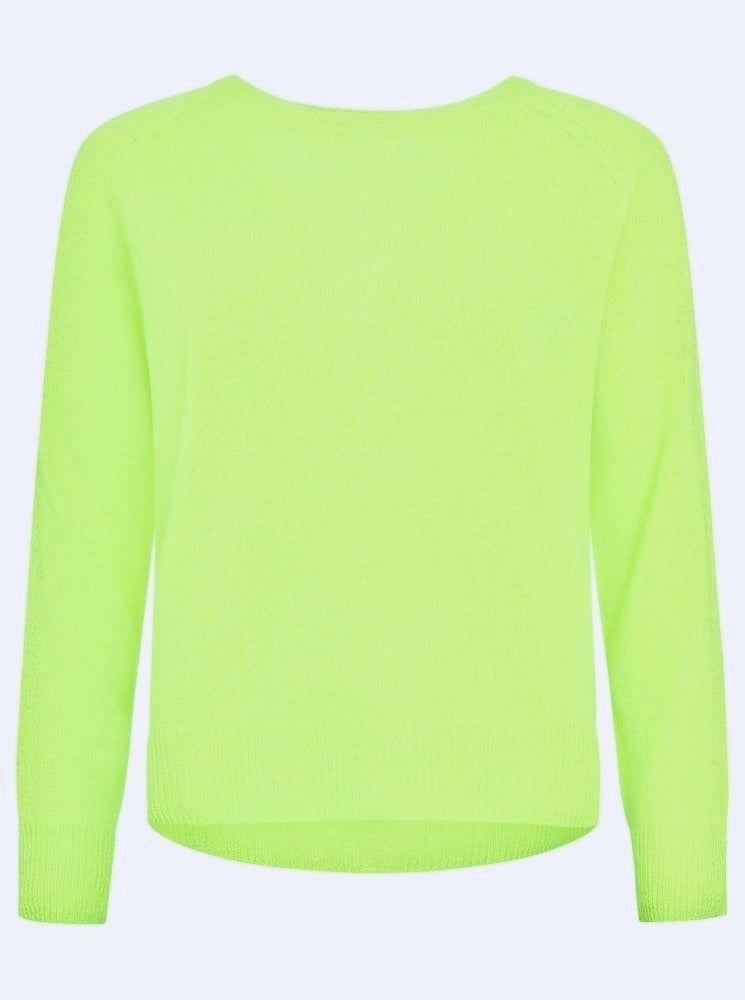 💕 Zwillingsherz Pullover Pulli "Blogger & Uni" Rundhalspullover 100 % Kaschmir Cashmere Lime