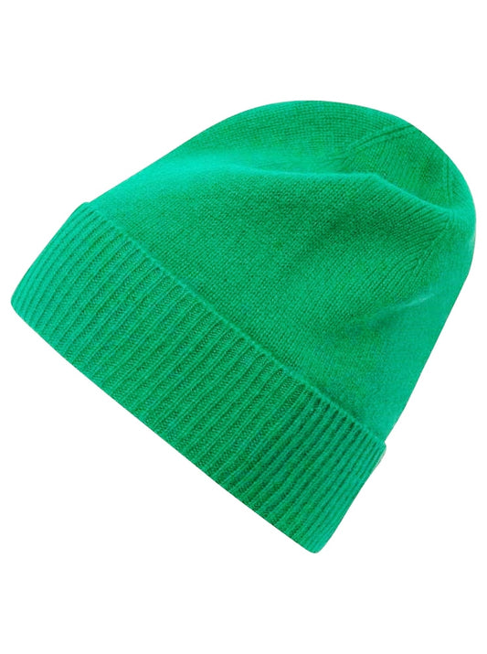 💕 Zwillingsherz Mütze "Ribbon Edge Beanie" 100 % Kaschmir Grün