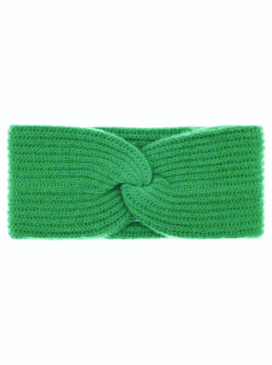 💕 Zwillingsherz Stirnband 100 % Cashmere "Rippen" Kaschmir Grün