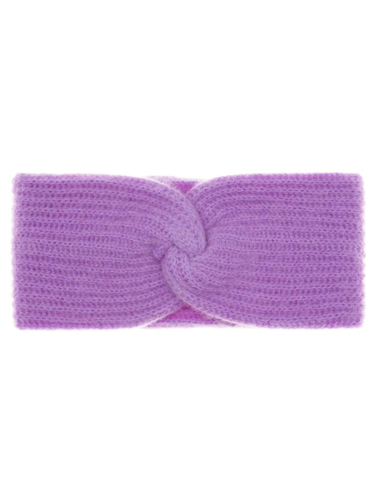 💕 Zwillingsherz Stirnband 100 % Cashmere "Rippen" Flieder