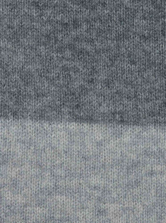 💕 Zwillingsherz XXL Schal "Fransenschal Streifen" 100 % Cashmere Stola Kaschmir Grau