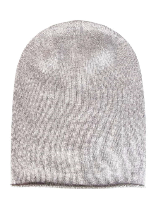 💕 Zwillingsherz Herren Mütze Beanie 100 % Kaschmir Hellgrau