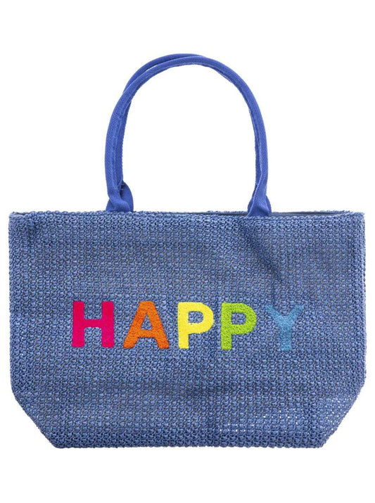 💕 Zwillingsherz Tasche Shopper "Happy" Jeansblau