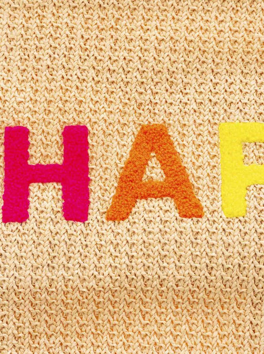 💕 Zwillingsherz Tasche Shopper "Happy" Beige