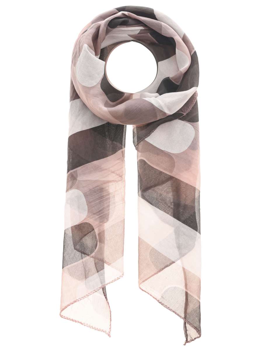 Schal Tuch "Abstrakt Camouflage" Baumwolle Seide Altrosa