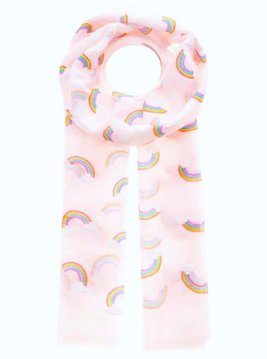 Schal " Rainbow" Weiß