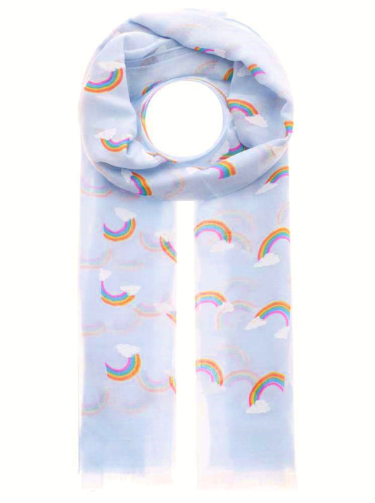 Schal " Rainbow" Hellblau