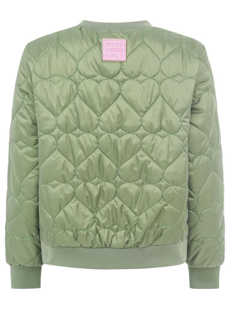 💕 Zwillingsherz Bomberjacke "Be Happy" Khaki