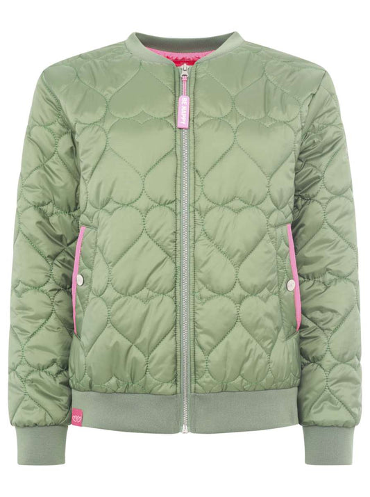 💕 Zwillingsherz Bomberjacke "Be Happy" Khaki