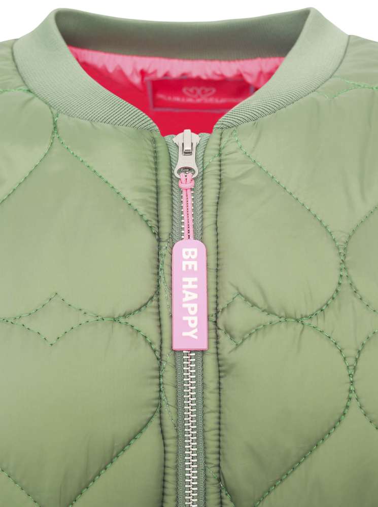 💕 Zwillingsherz Bomberjacke "Be Happy" Khaki