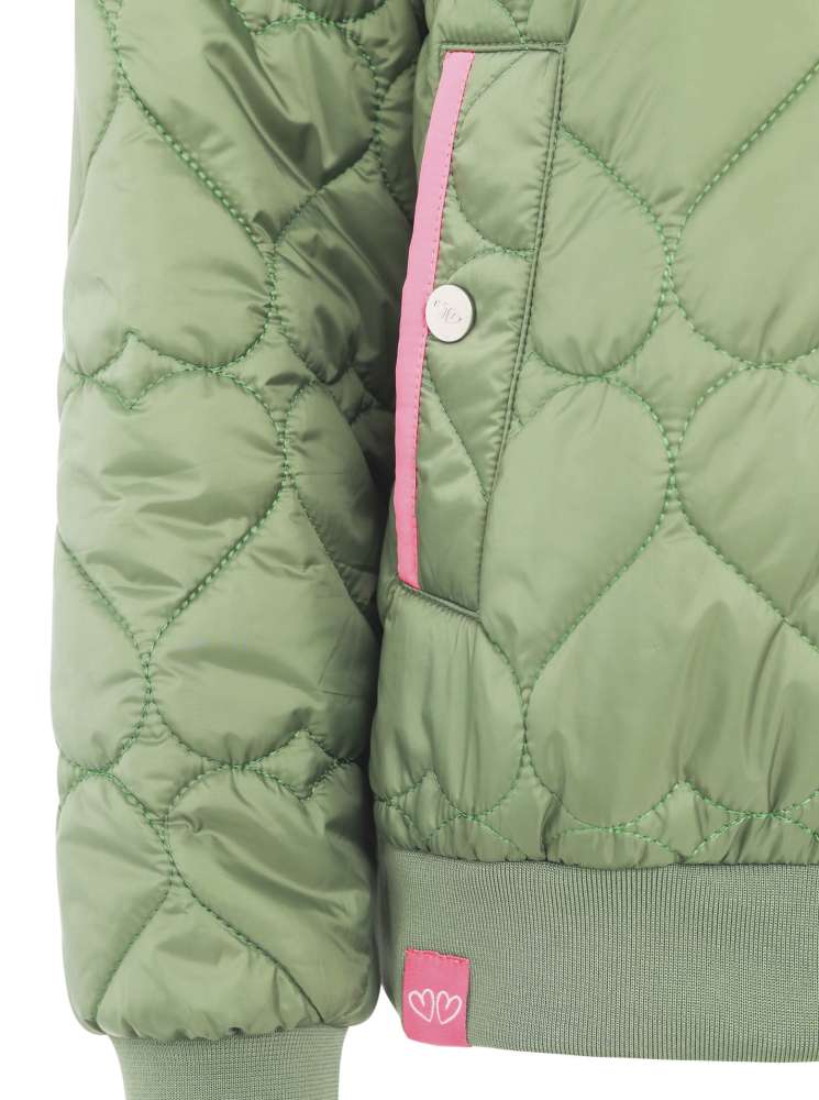 💕 Zwillingsherz Bomberjacke "Be Happy" Khaki