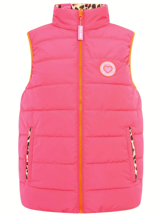 💕 Zwillingsherz Wendeweste "Leo Strandpink" Kurz Weste Beige Pink