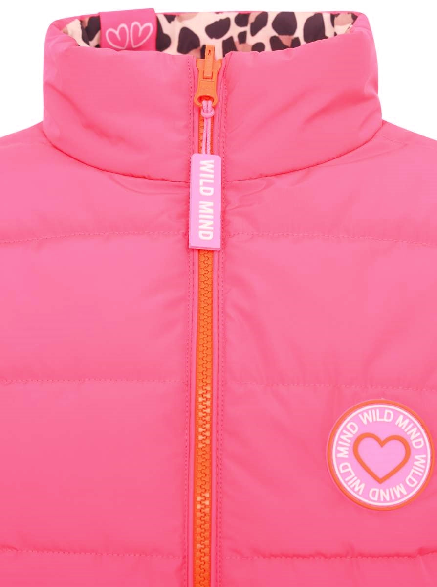 💕 Zwillingsherz Wendeweste "Leo Strandpink" Kurz Weste Beige Pink