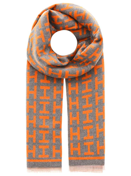 💕 Zwillingsherz Schal "H-Muster" Kuschelschal 100 % Viskose Orange