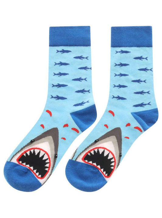 💕 Zwillingsherz Socken "Hai" Blau