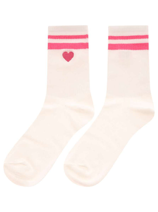 💕 Zwillingsherz Tennissocken "Heart" Pink